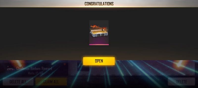M1014 Underground Howl Loot Crate can be collected from the mail system (Image via Free Fire)
